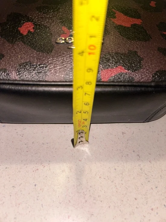 Coach Isla Leopard Print Crossbody in Brown, Black and Red - Picture 9 of 14